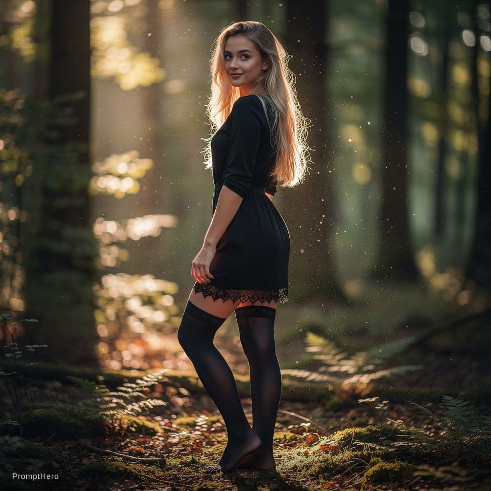 AI generated: A cinematic hyperrealistic photograph of a stunning young woman with long, flowing blonde hair. She ...