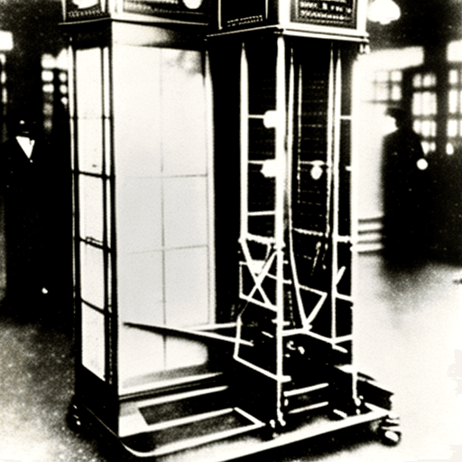 AI generated: display for a 1900's lift 
