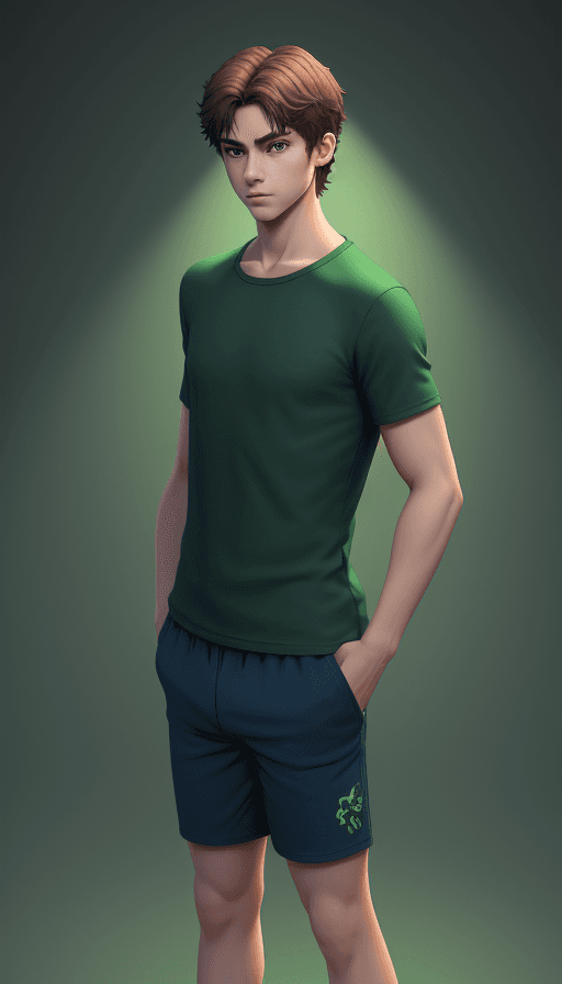AI generated: 1boy, cat, 3d, full_body, furry, green_eyes, male-focus, solo, standing, simple_background, plain_gr...