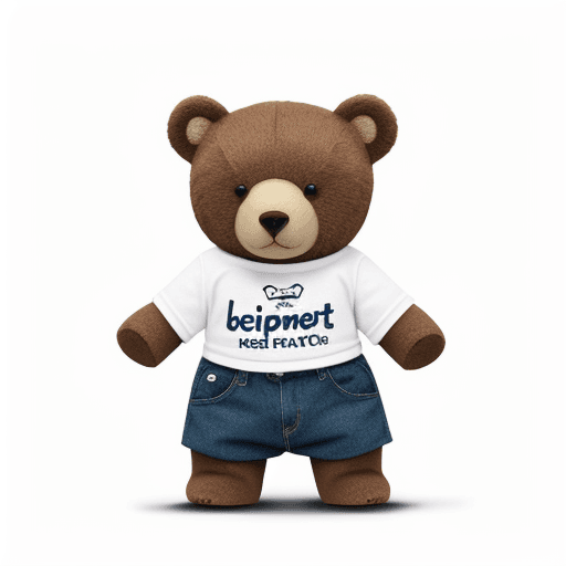 AI generated: littel bear used for logo desing clothes