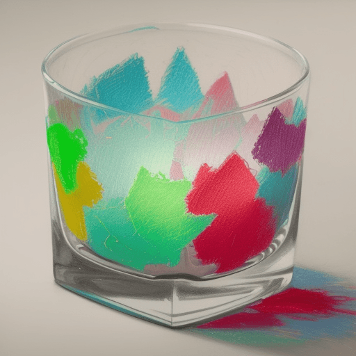 AI generated: pastell art with broken glass