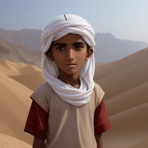 AI generated: High resolution photography, Omani boy
