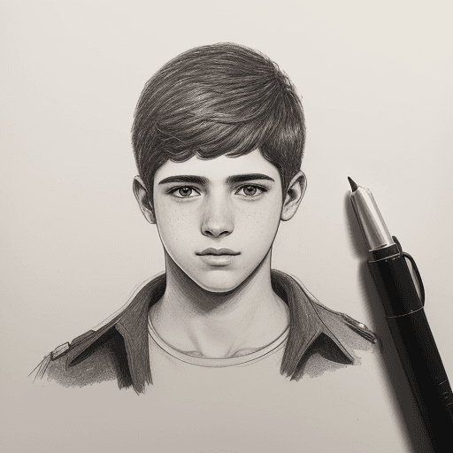 AI generated: dibujo animado de joven con las manos en la cabeza preocupada