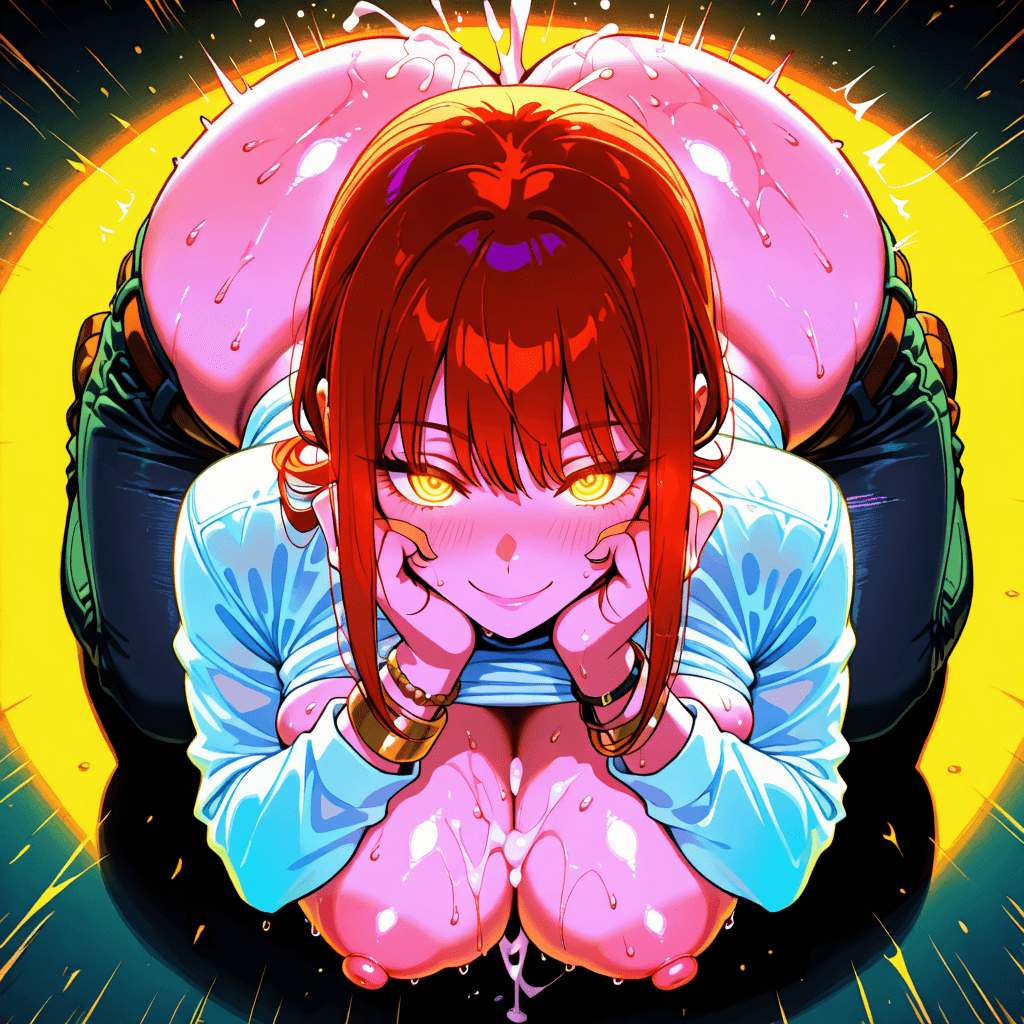 AI generated: score_9,score_8_up,score_7_up, BREAK 1girl, looking at viewer, big ass, wide hips, d-art, sweaty, po...