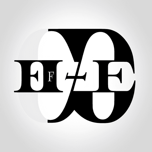 AI generated: a simple logo of the letters F and F side by side , simple , just f and f