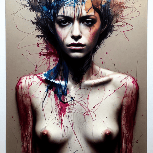 AI generated: Unbelievably realistic portrait photograph of a seductive muse, with impeccable clarity, fine textur...
