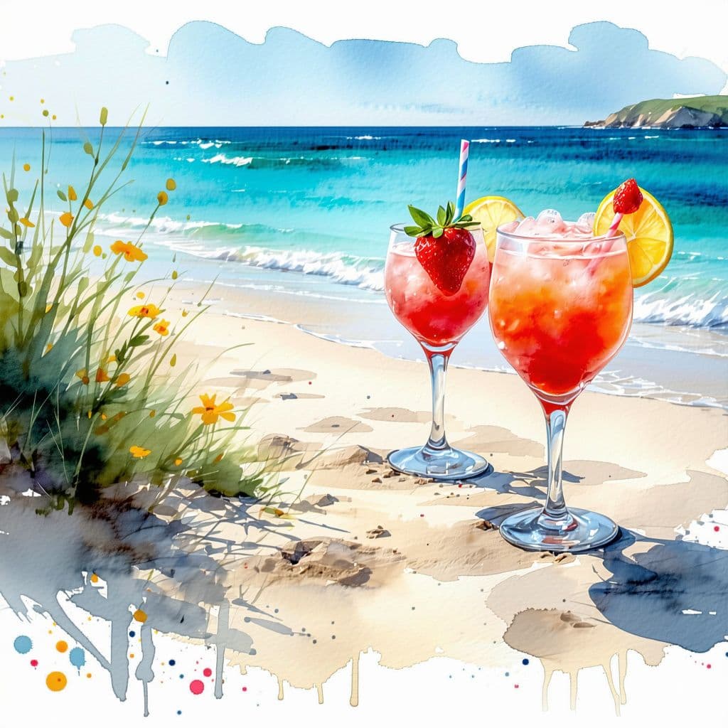 AI generated: Summer Holiday watercolour style