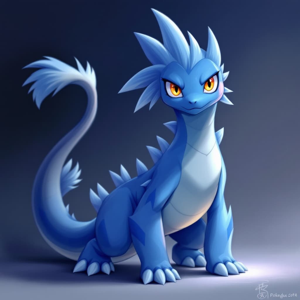 AI generated: rating_safe, source_furry, (high quality, detailed), ((pokemon, carapuce,)) blue body, feral, scaly,...