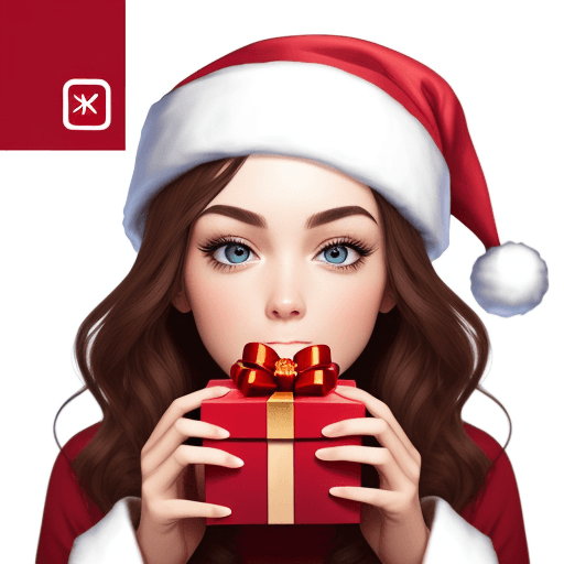 AI generated: instagram logo like it is a gift from santa


