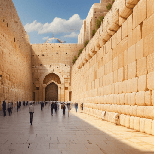 AI generated: the western wall in french style
