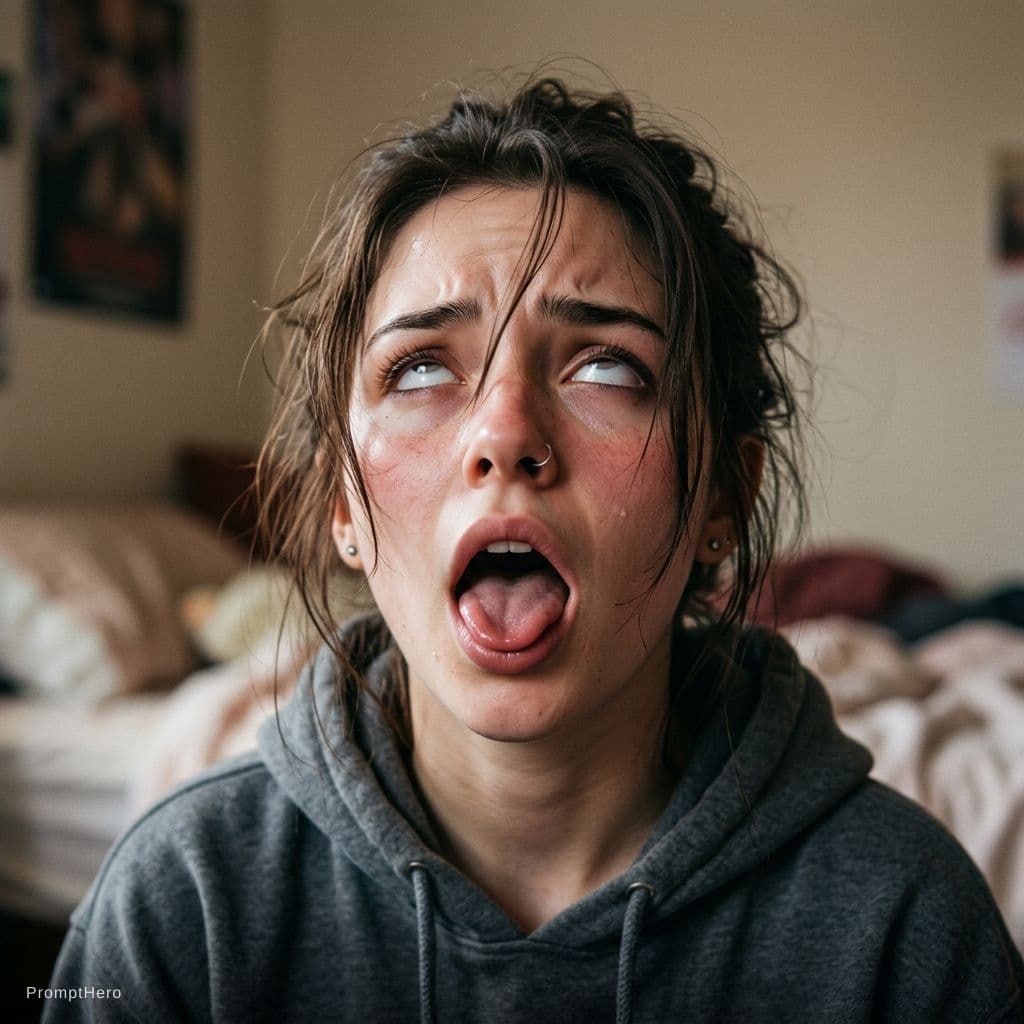 AI generated: ahegao face