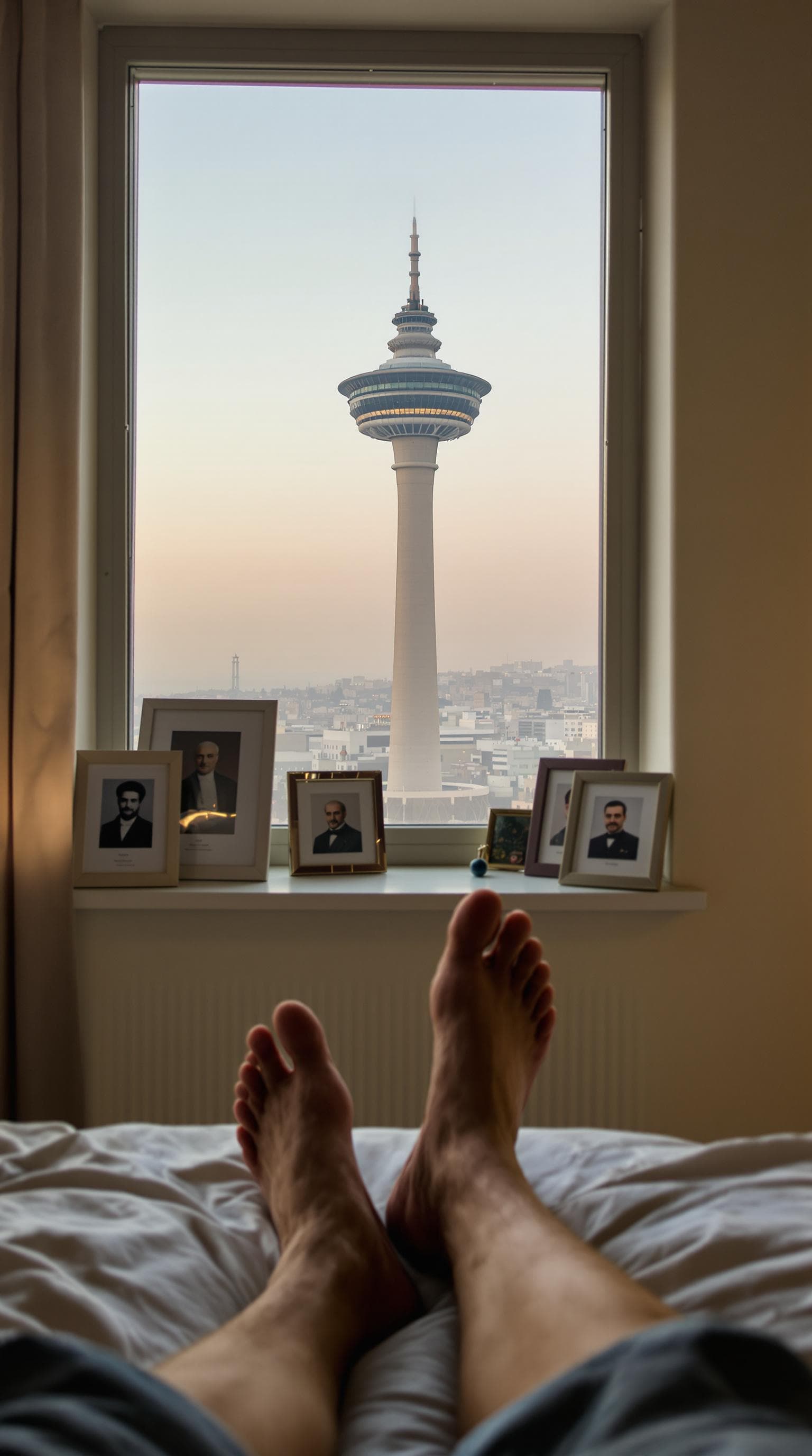 AI generated: POV first-person, 
I am a 30-year-old man, lying on my bed in my bedroom, just waking up in the morn...