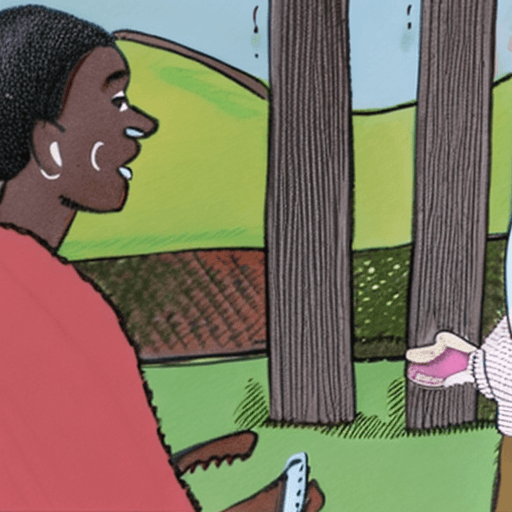 AI generated: college student speaking with middle-aged professor on campus about reading, sharing books, colourfu...