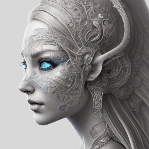 AI generated: side view of intricate detailed, game chracter eternal goddess <URL PNG> detailed blue eyes, very de...