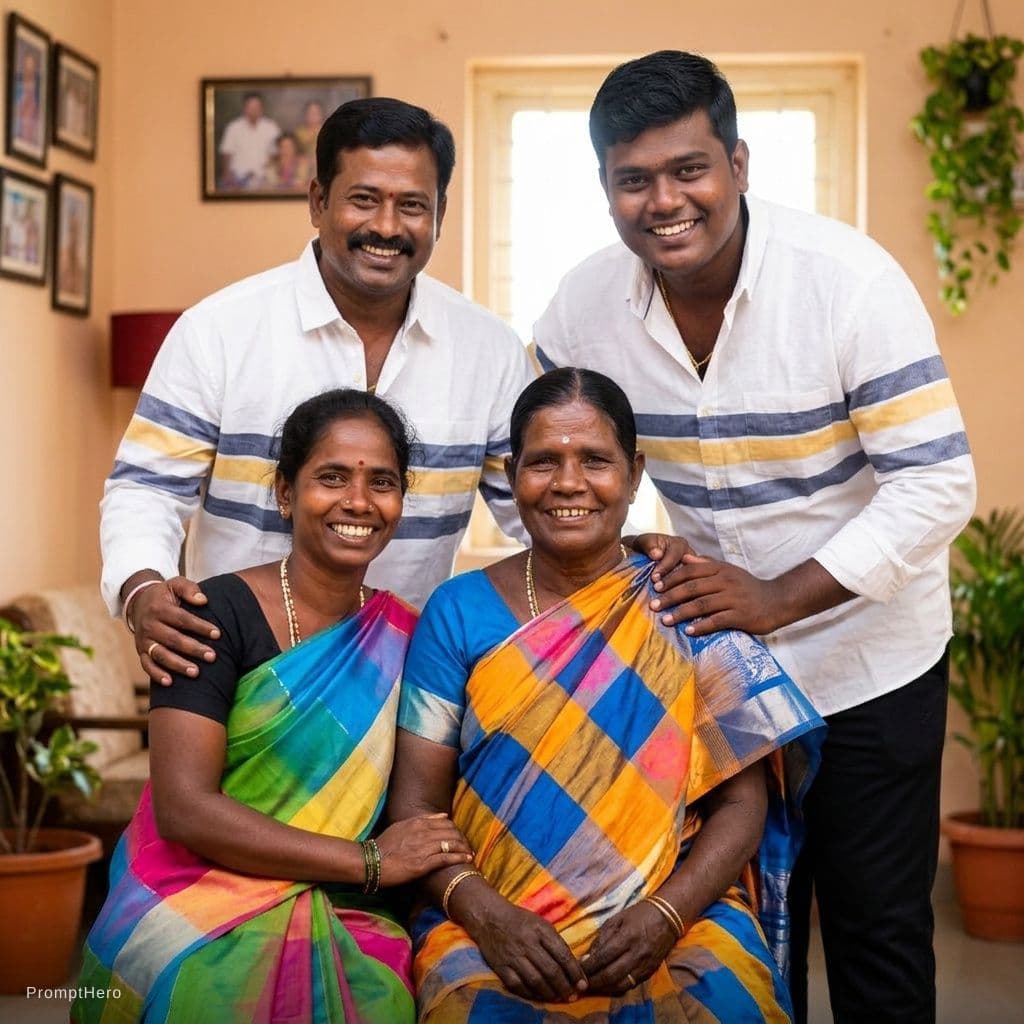 AI generated: happy family