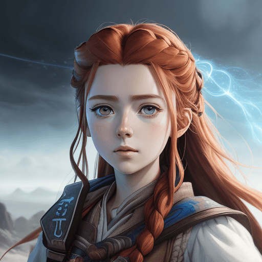 AI generated: A Surreal Ethereal Fantasy Anime Art Portrait Of Aloy
