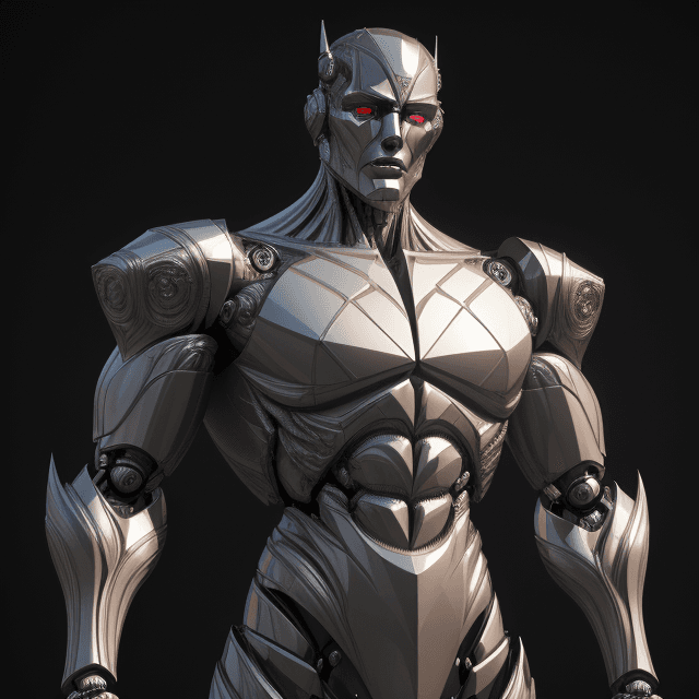 AI generated: 3d render, best quality, ultra realic, ultimate detailed, half-body shot : charismatic muscular huma...