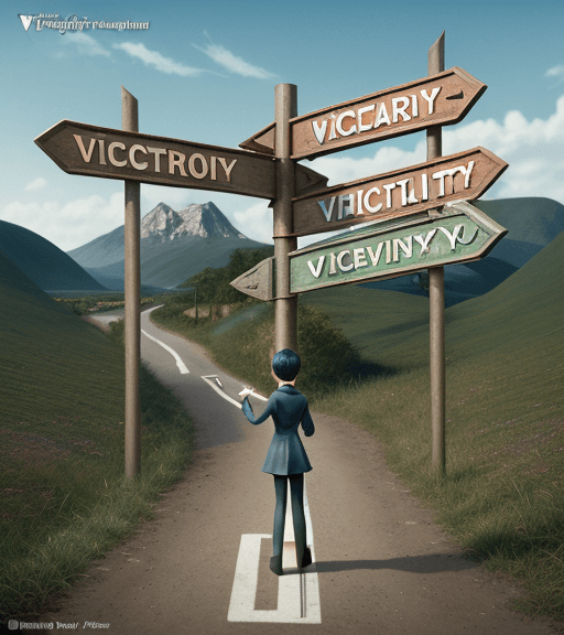 AI generated: A signpost stands at a fork in the road.
Pointing in one direction, the sign says "Victory." Pointin...