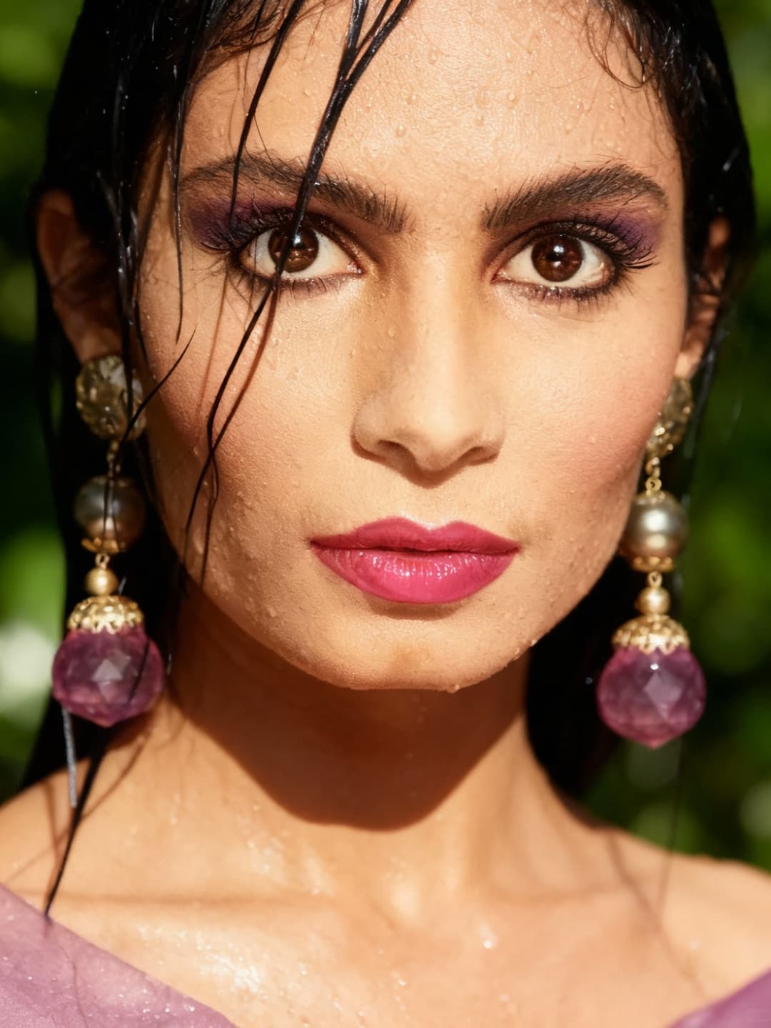 AI generated: {
  "subject": {
    "type": "female model",
    "expression": "pink bold lips",
    "eyes": {
...