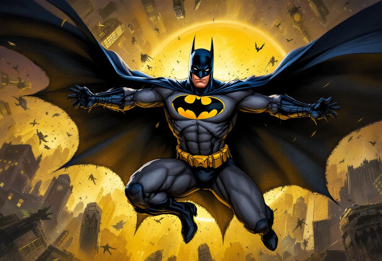 AI generated: digital painting of batman, comics art,, stylized