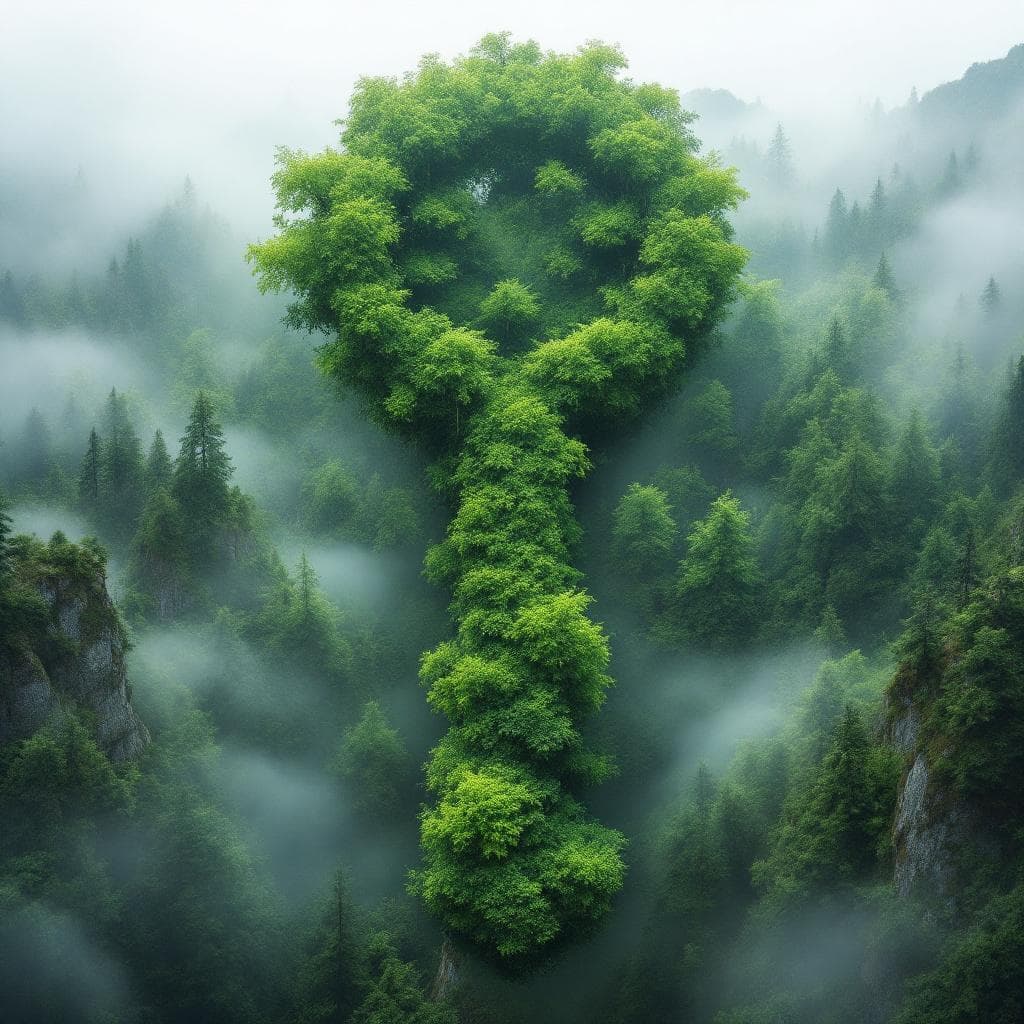 AI generated: Create a key made of nature going through all the seasons like forest deserts and Mountains  - Natur...