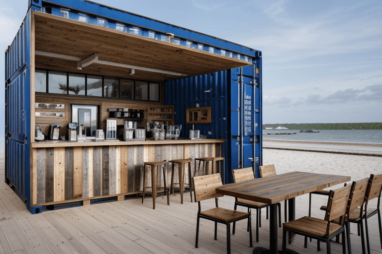 AI generated:  "Generate a detailed description for a beachside coffee bar and restaurant located in 67480 Rœschwo...