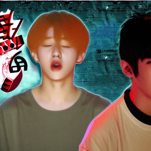 AI generated: stray kids kpop band having a schizophrenic breakdown in a cave 8k ultra realistic 