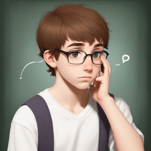 AI generated: A innocent shy introverted nerd boy