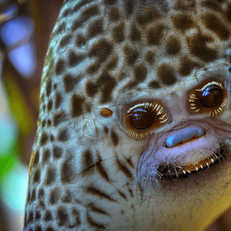 AI generated: Tarsius dentatus, highly detailed, colorful, dynamic, strong, sharp, inspired, generous, elegant, in...