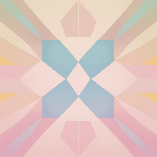 AI generated: a photorealistic pastel pink, pastel blue and pastel yellow photography backdrop, with a geometric p...