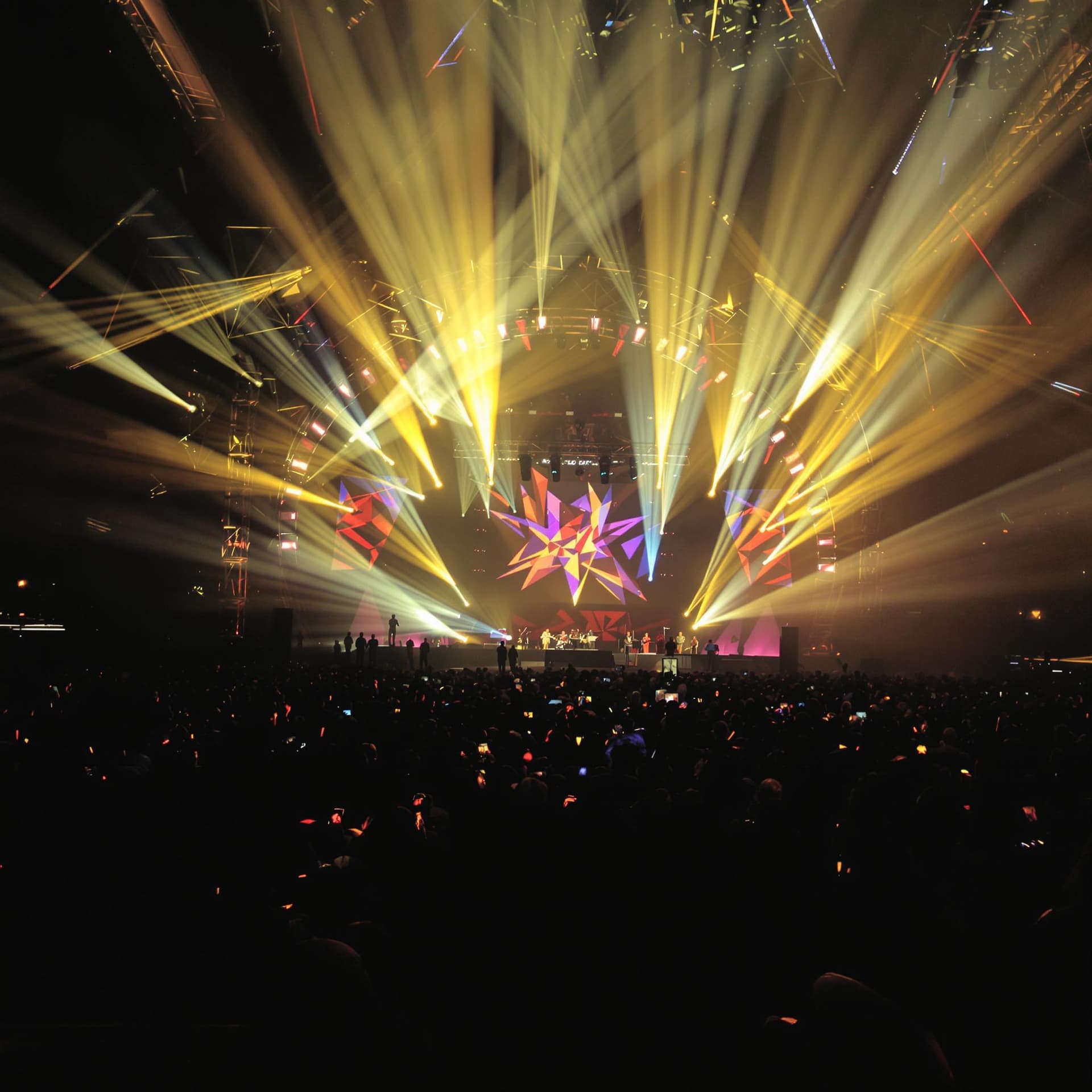 AI generated: ambient concert 
background