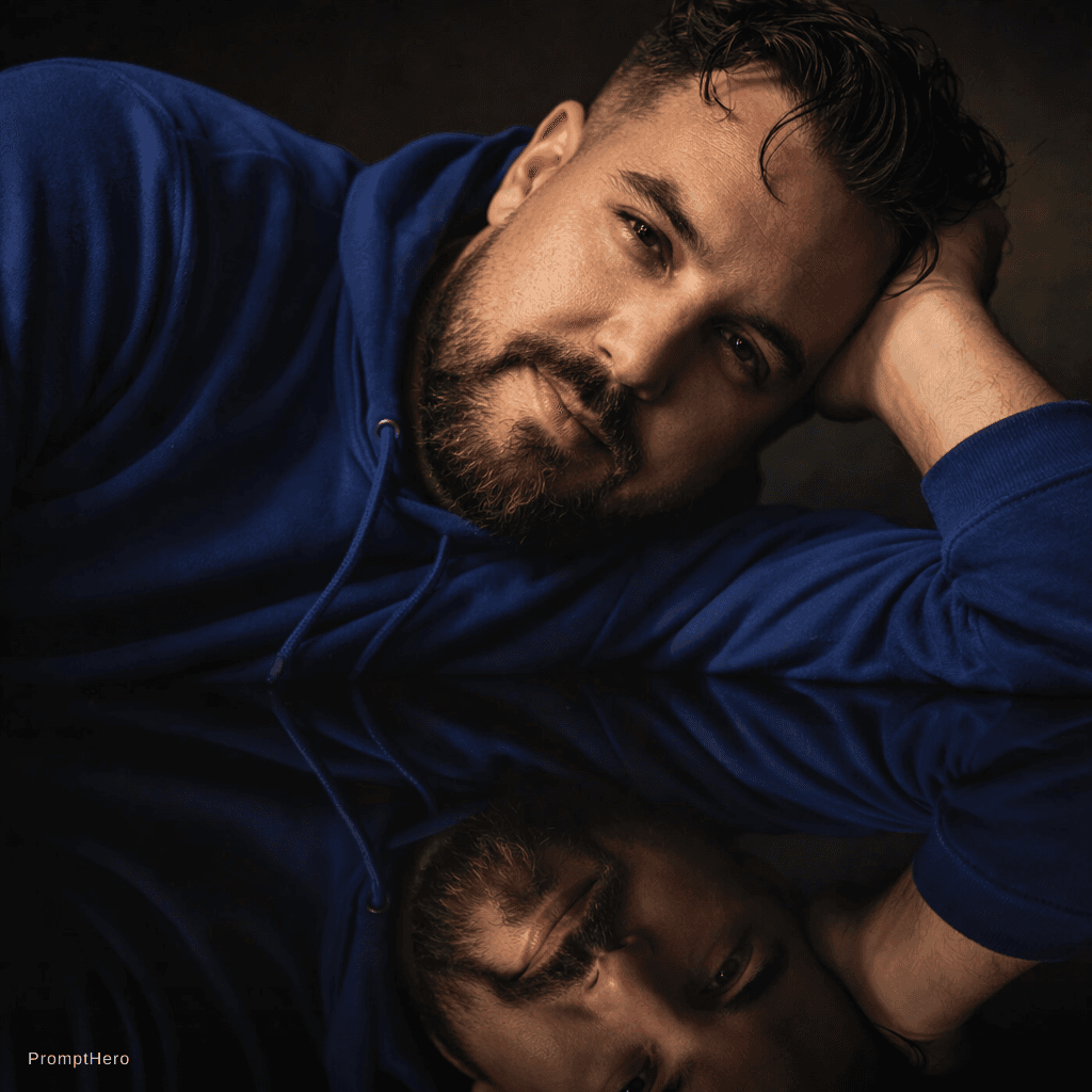 AI generated: mirror 👇
The most realistic portrait of a handsome young man lying elegantly. The head rests light...