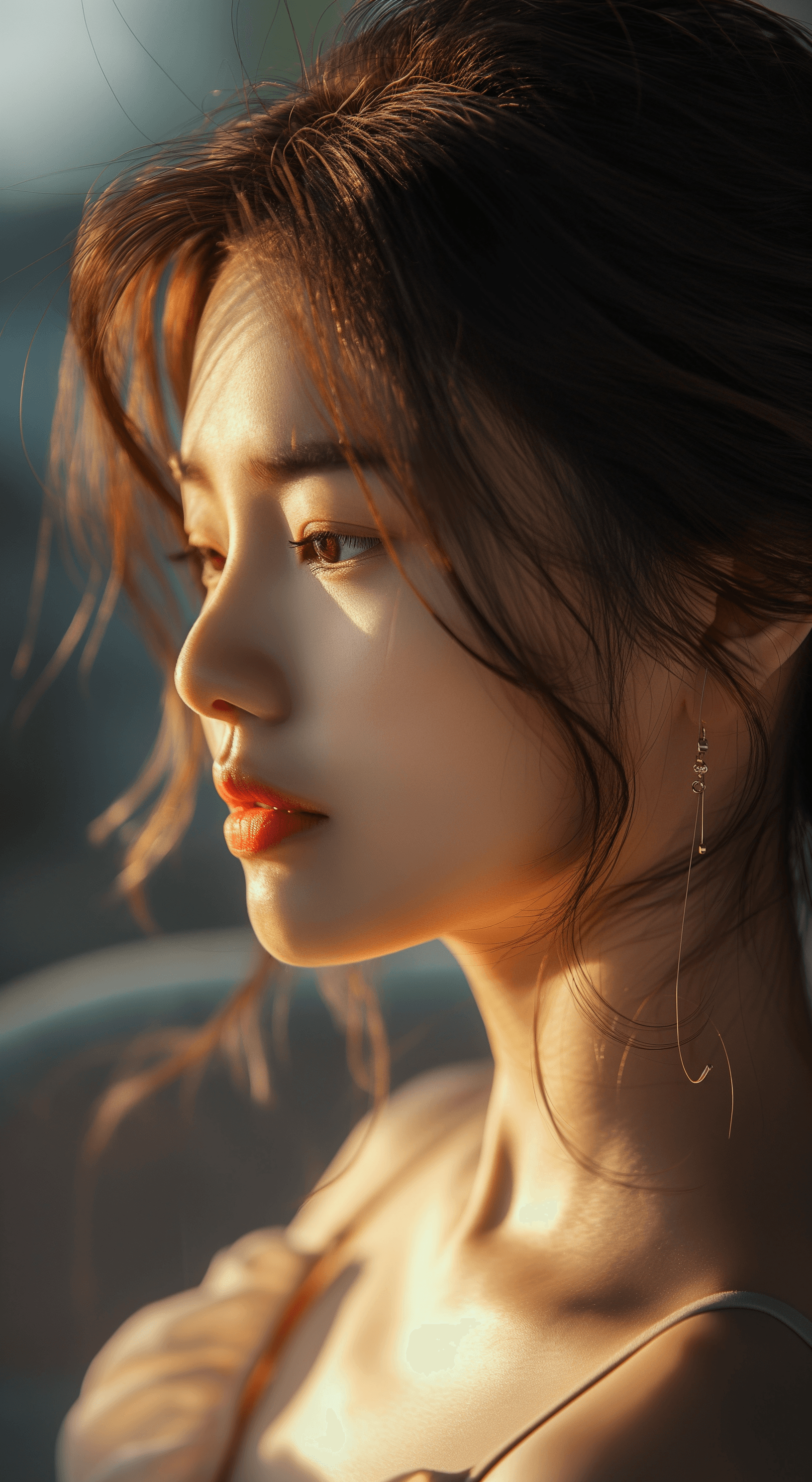 AI generated: a beautiful Korean woman, half-body photo, natural lighting, ultra-realistic --ar 35:64