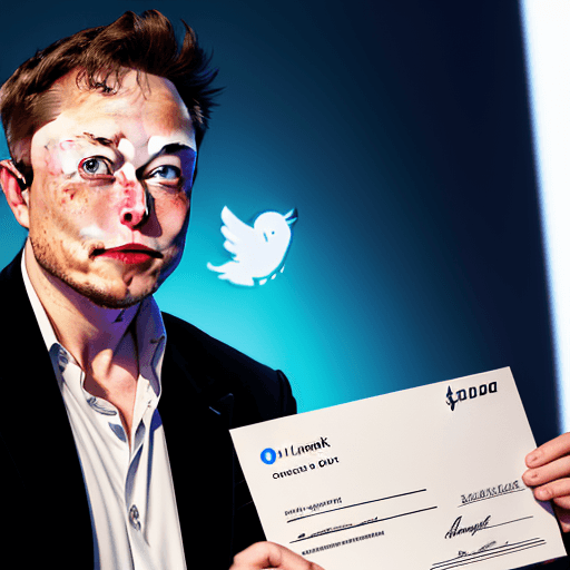 AI generated: Elon Musk writes a check worth hundreds of millions of dollars to OpenAI’s boss Autlman, the content...