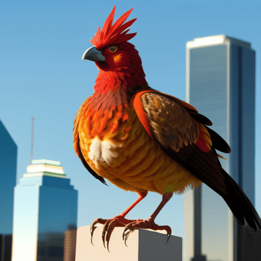 AI generated: Dallas 114 F Phoenix bird 