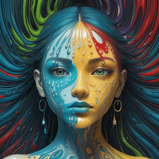 AI generated: A mesmerizing abstract artwork that captures a captivating human face, meticulously crafted from a c...