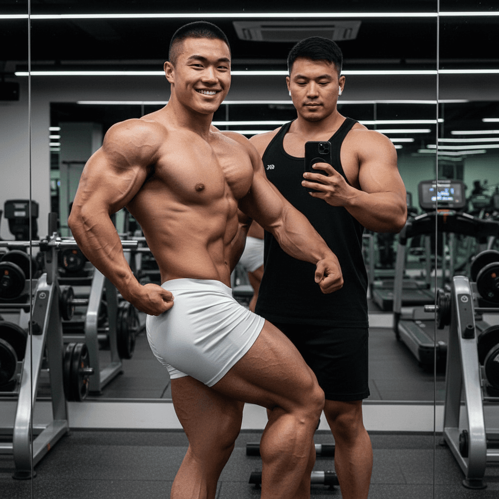 AI generated: ultra-realistic, 8K UHD, inside a modern gym with professional studio lighting, bright lighting, and...