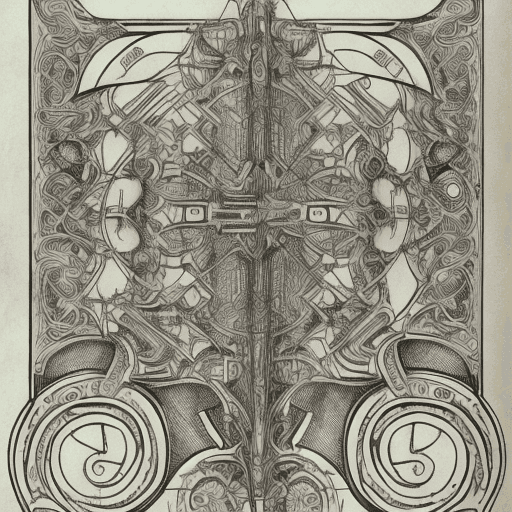 AI generated: detailed with notes, ink sketch of medieval preschool slick design clean lines blueprint perfect awe...