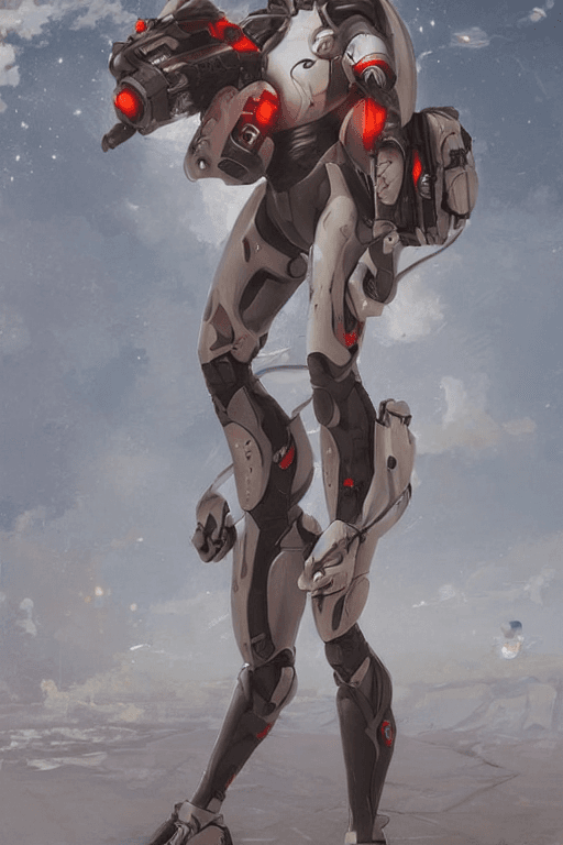 AI generated: Hyper realistic painting of a beautiful girl in an EVA plugsuit, hyper detailed, anime, by greg rutk...