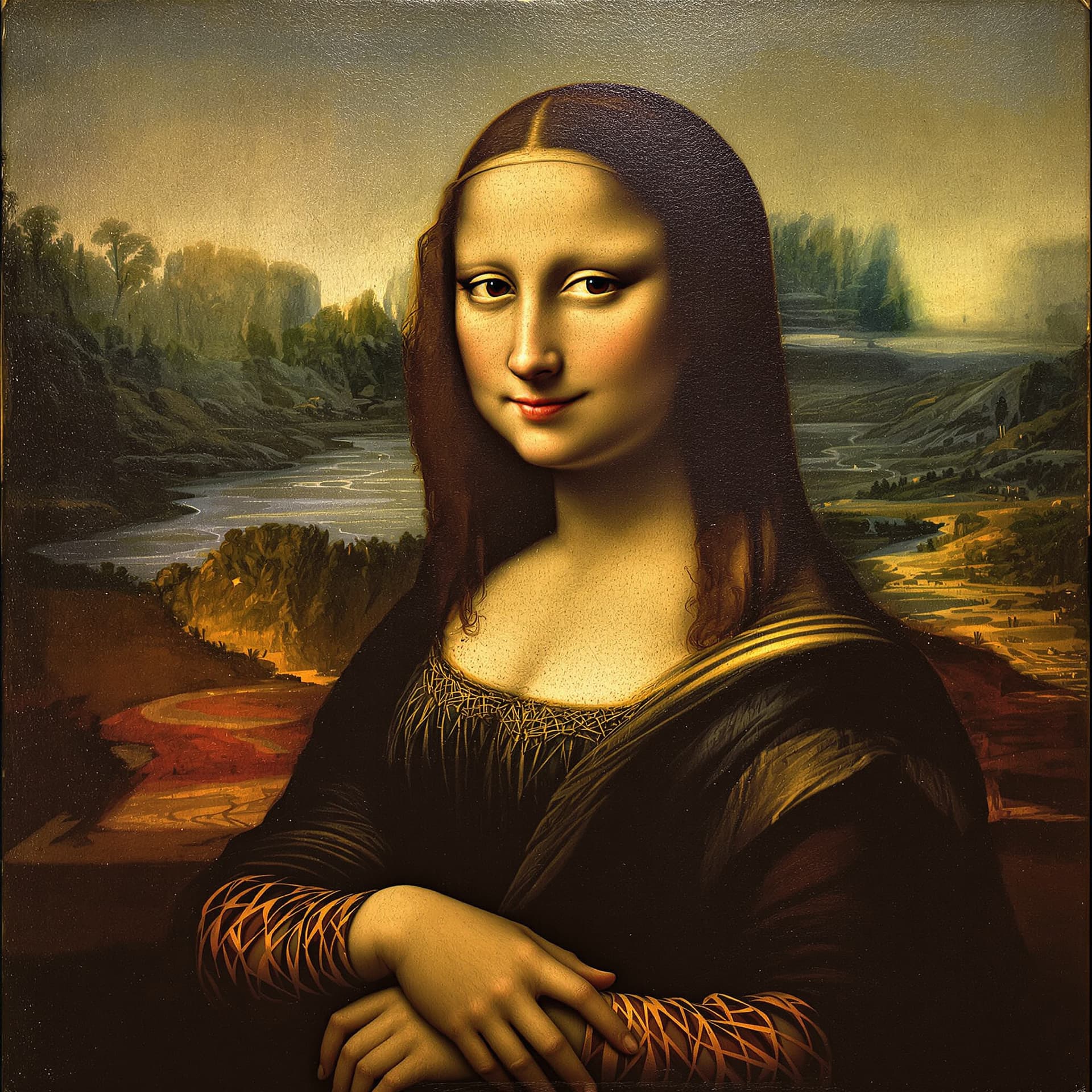 AI generated: Mona Lisa holding her NOSE. Leonardo Da Vinci, Renaissance paintings --ar 4:5 --stylize 500 --v 6. 0...