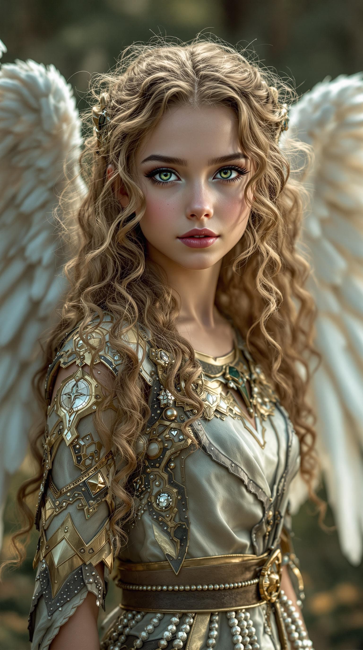 AI generated: a professional photo of a exceptionally of the most beautiful angelic girl in the world, (age 11), (...