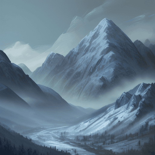 AI generated: the Witcher wallpaper, in the style of brushwork exploration, light blue and indigo, expressive figu...