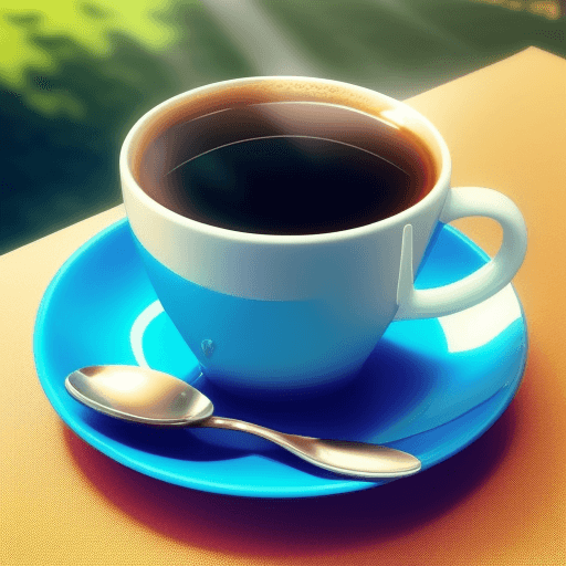 AI generated: cup of coffee in the sun