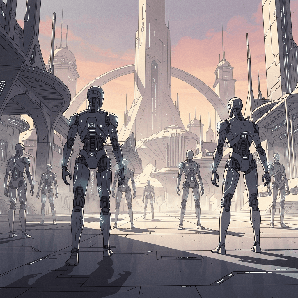 AI generated: Create various random images of futuristic strange mystical enigmatic beings which look similar to h...
