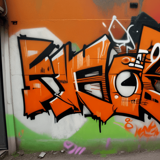 AI generated: old school grafitti orange