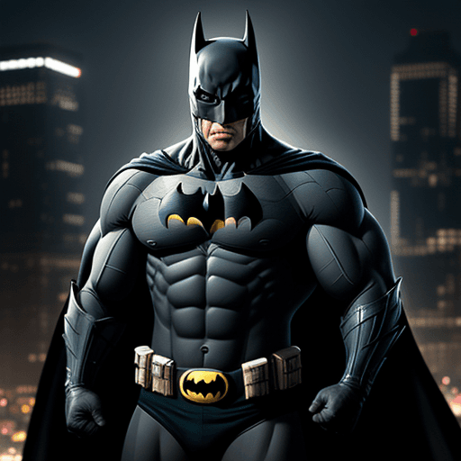 AI generated: Batman very muscular ,4k ultra HD