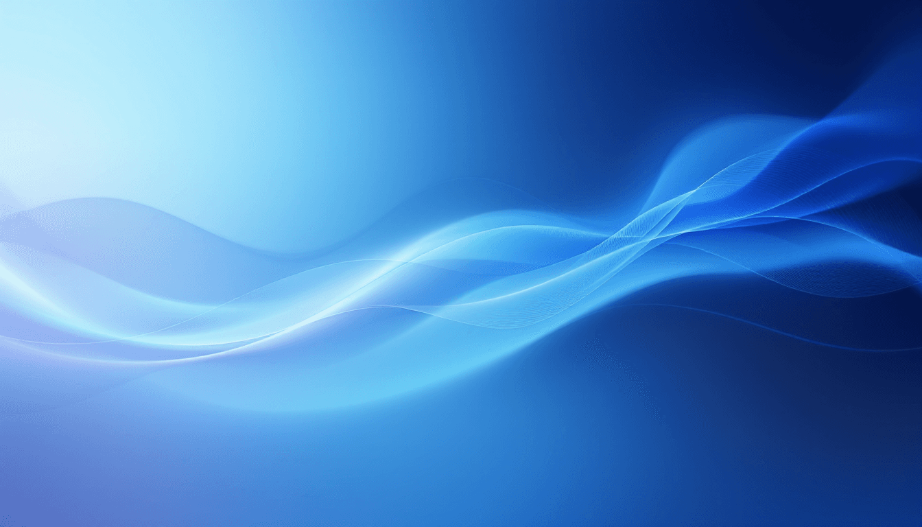 AI generated: Create a serene and calming wallpaper with various shades of blue. Start with a deep navy blue at th...