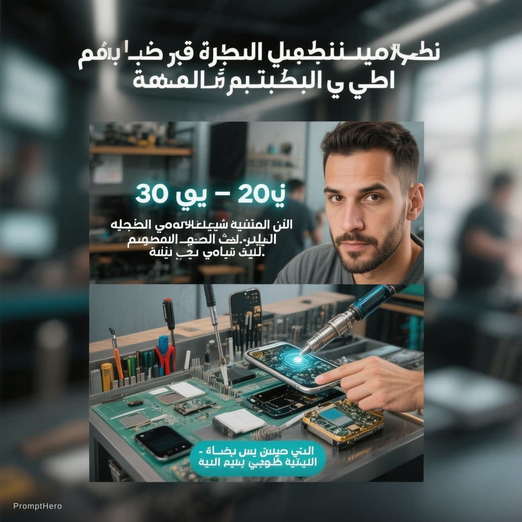 AI generated: Create a 30-second promotional video in a professional marketing style for a mobile phone repair tra...