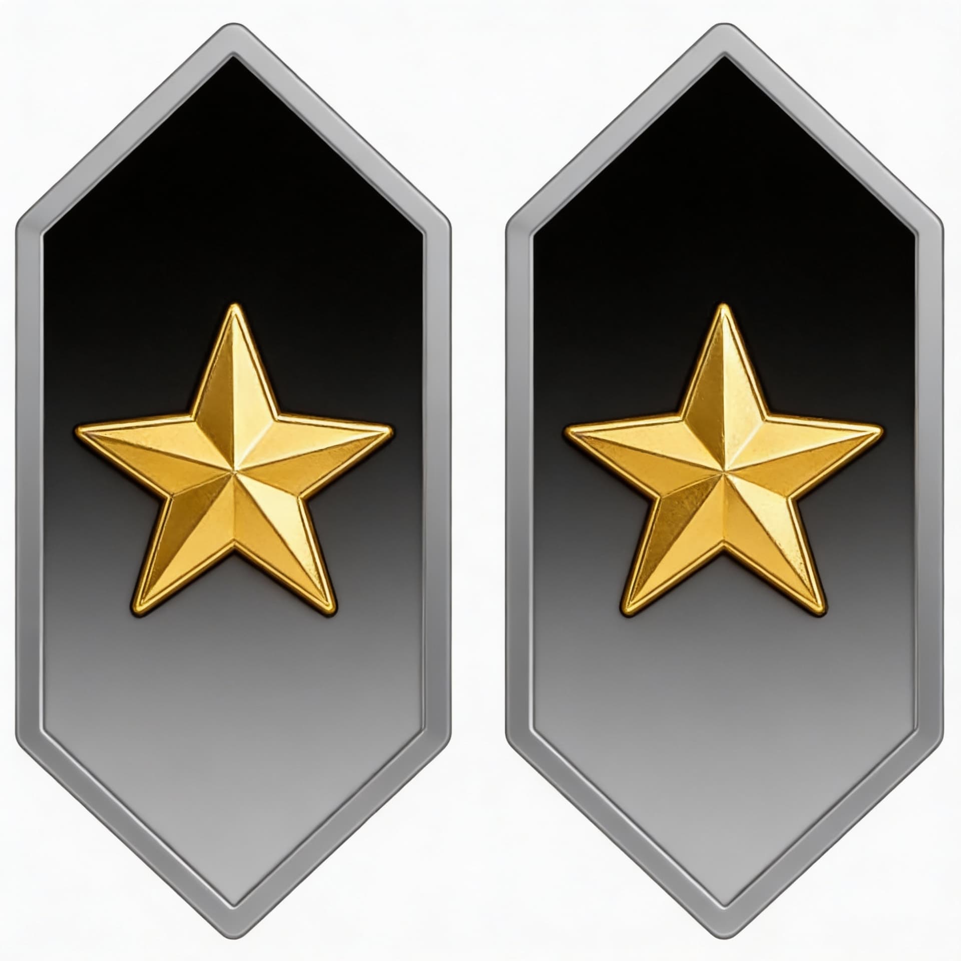 AI generated: Create a Sci-Fi uniform Rank patch. Use the Reference image 1 and create a two patches side by side....