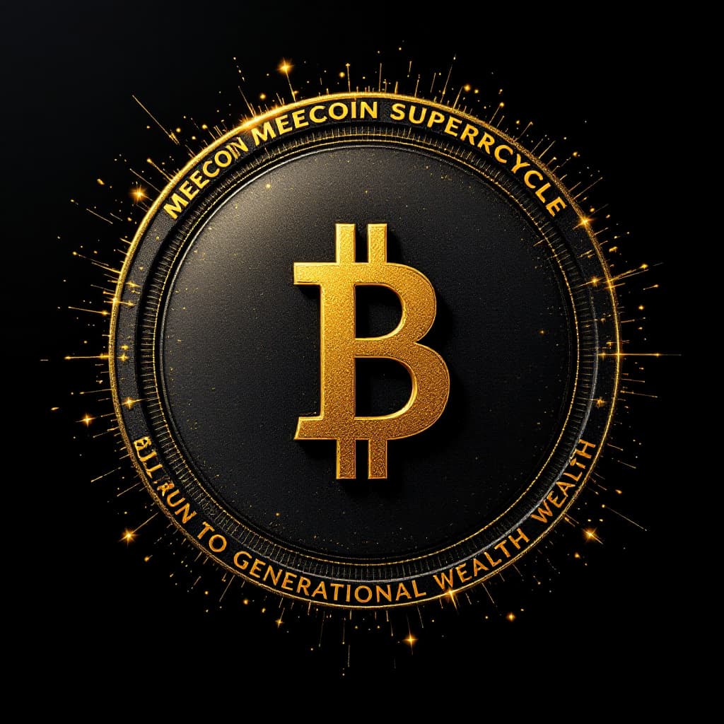 AI generated: A matte black background. The title, " MEMECOIN SUPERCYCLE: The Bull Run To Generational Wealth to b...
